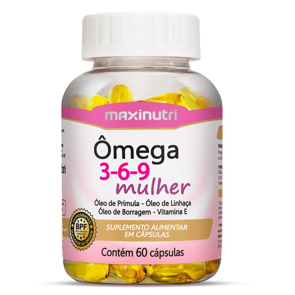 Ômega 369 Mulher Maxinutri 60 Cápsulas
