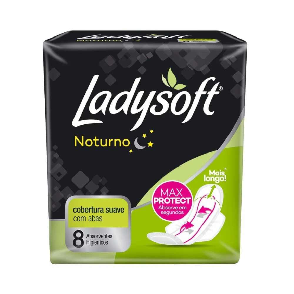 Absorvente Ladysoft Noturno Suave Abas 8 unidades