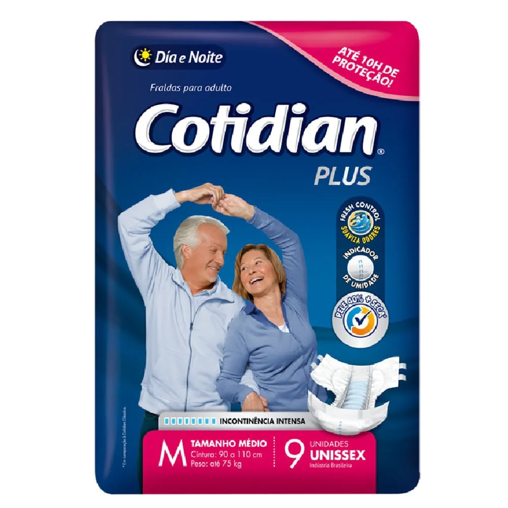 Fralda Geriátrica Cotidian Plus Adulto M c/9