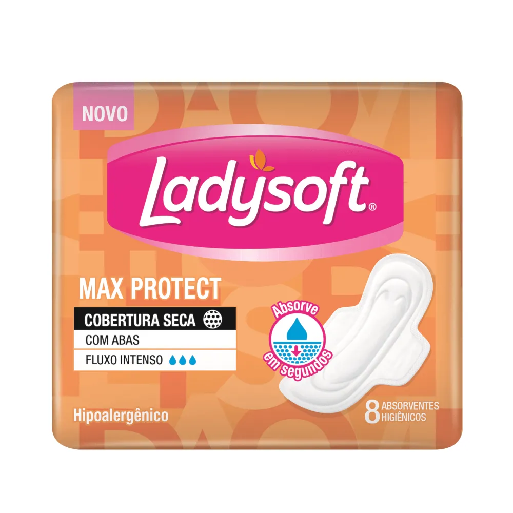 Absorvente Lady Soft Seca com Abas com 16 Unidades