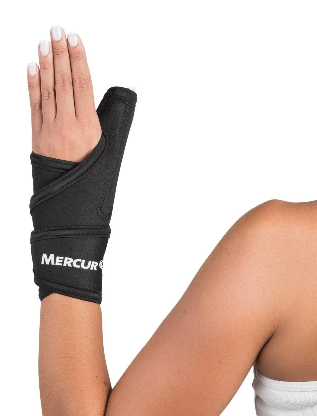 Munhequeira com Tala para Polegar Mercur BC0055 - unidade