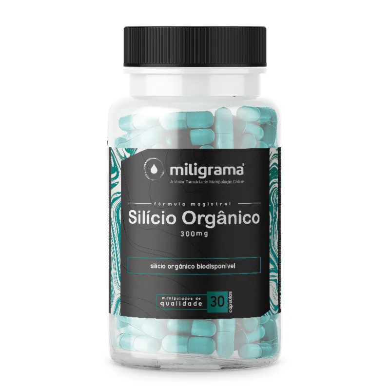Silicio Orgânico 300mg 30 Cápsulas com Selo de Originalidade