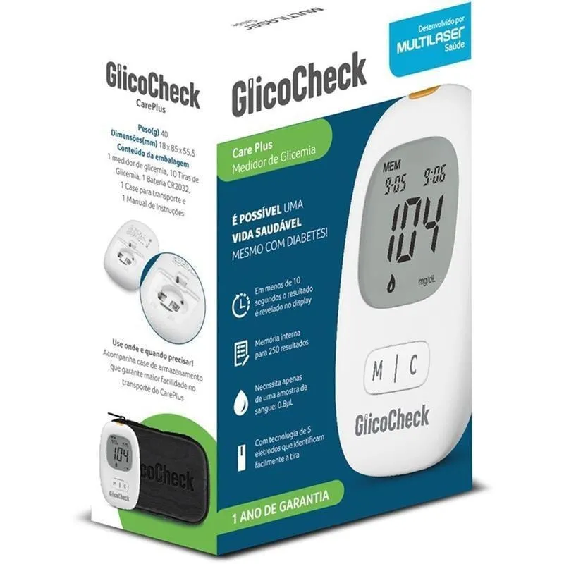 Monitor de glicemia Glicocheck Care Plus