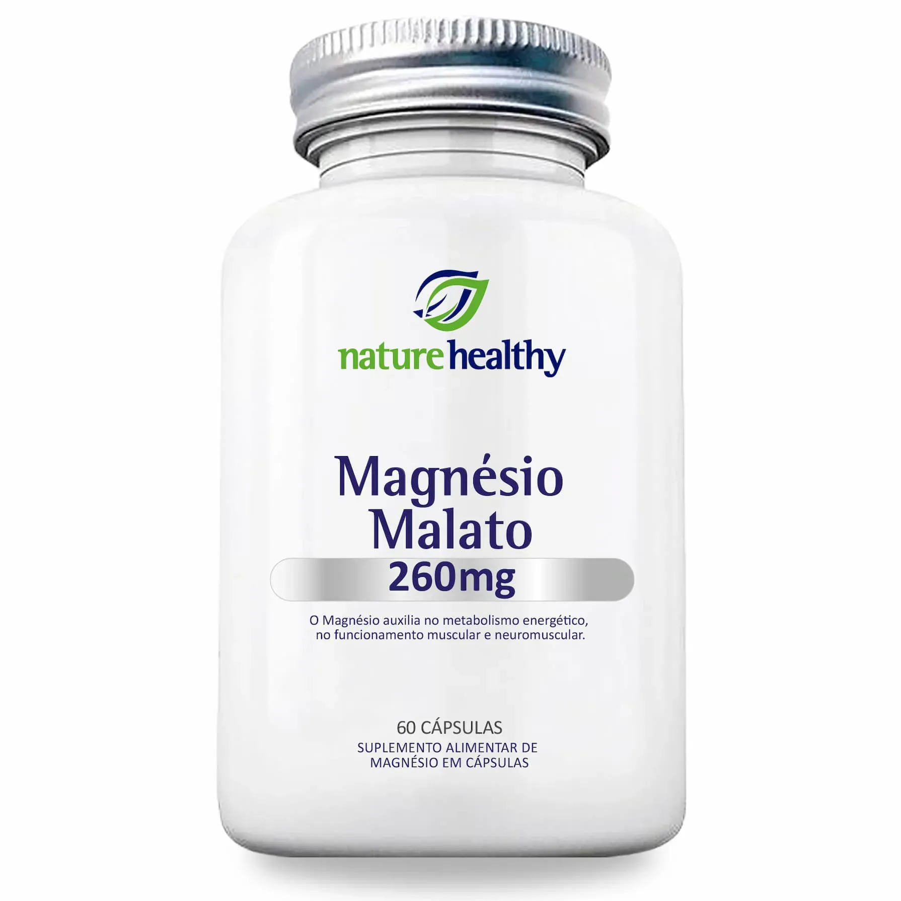 Magnésio Malato Nature Healthy 230mg 60 Cápsulas