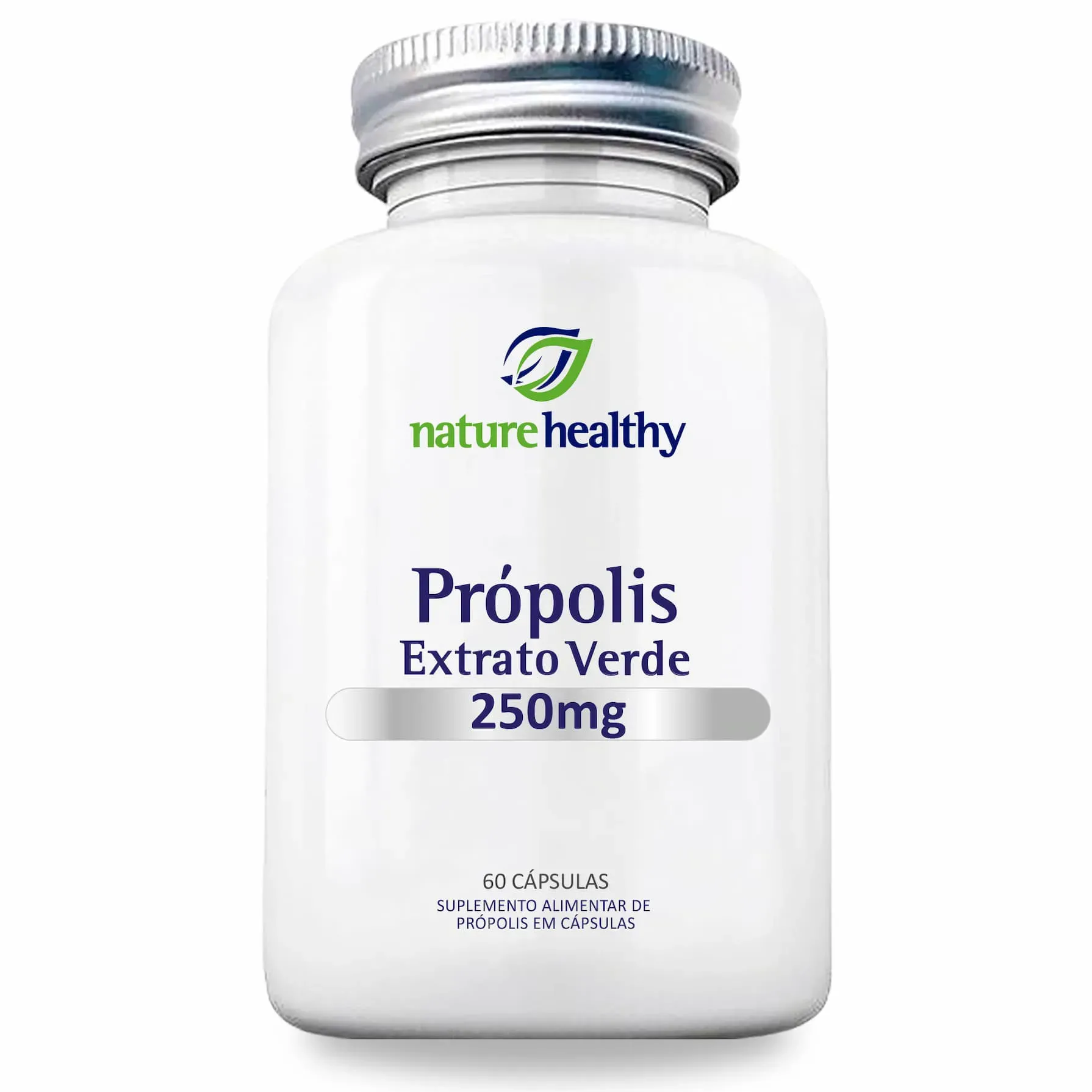 Extrato de Própolis Verde Nature Healthy 250mg 60 Cápsulas