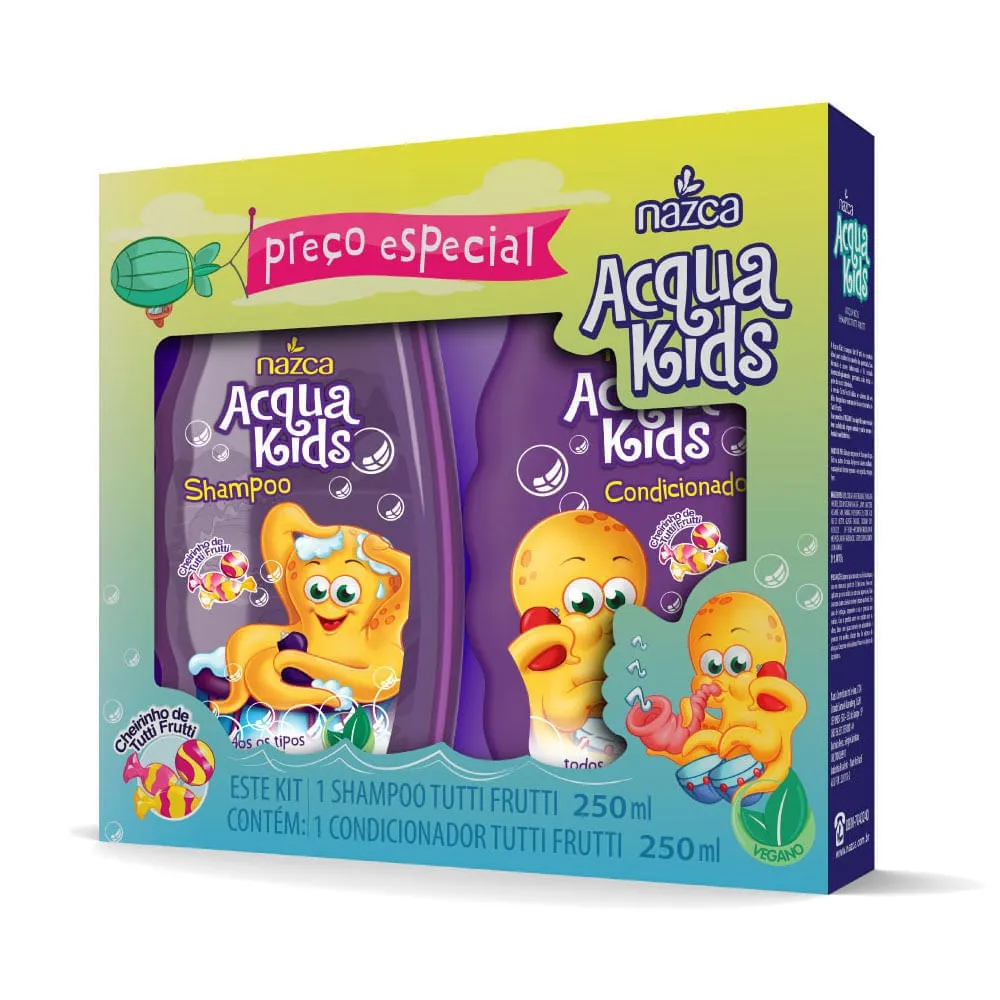 Kit Nazca Acqua Kids Tutti Frutti Shampoo 250mL +Cond 250mL