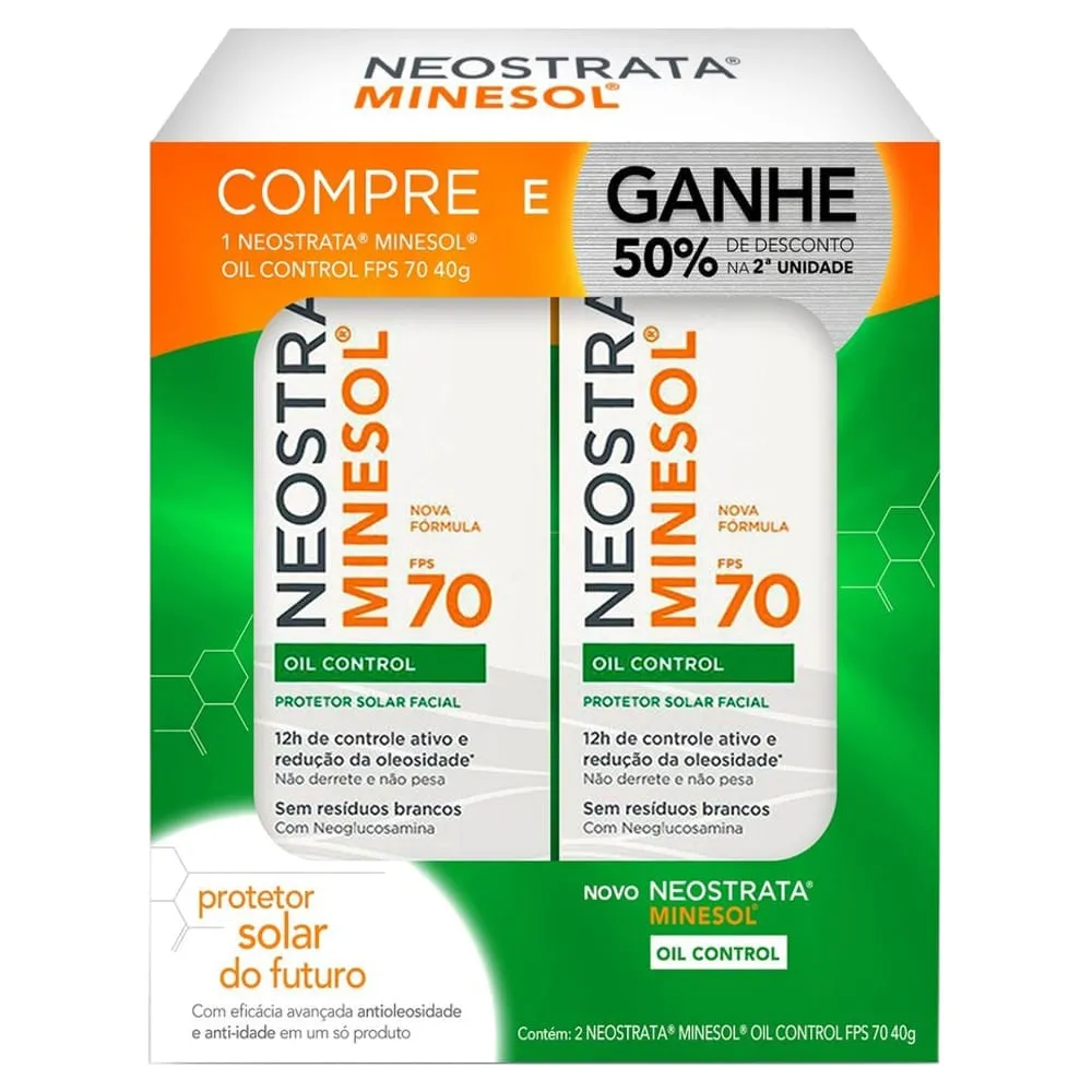 Kit Neostrata Minesol Protetor Solar Corporal FPS70 120ml e Protetor Solar Facial FPS70 40g