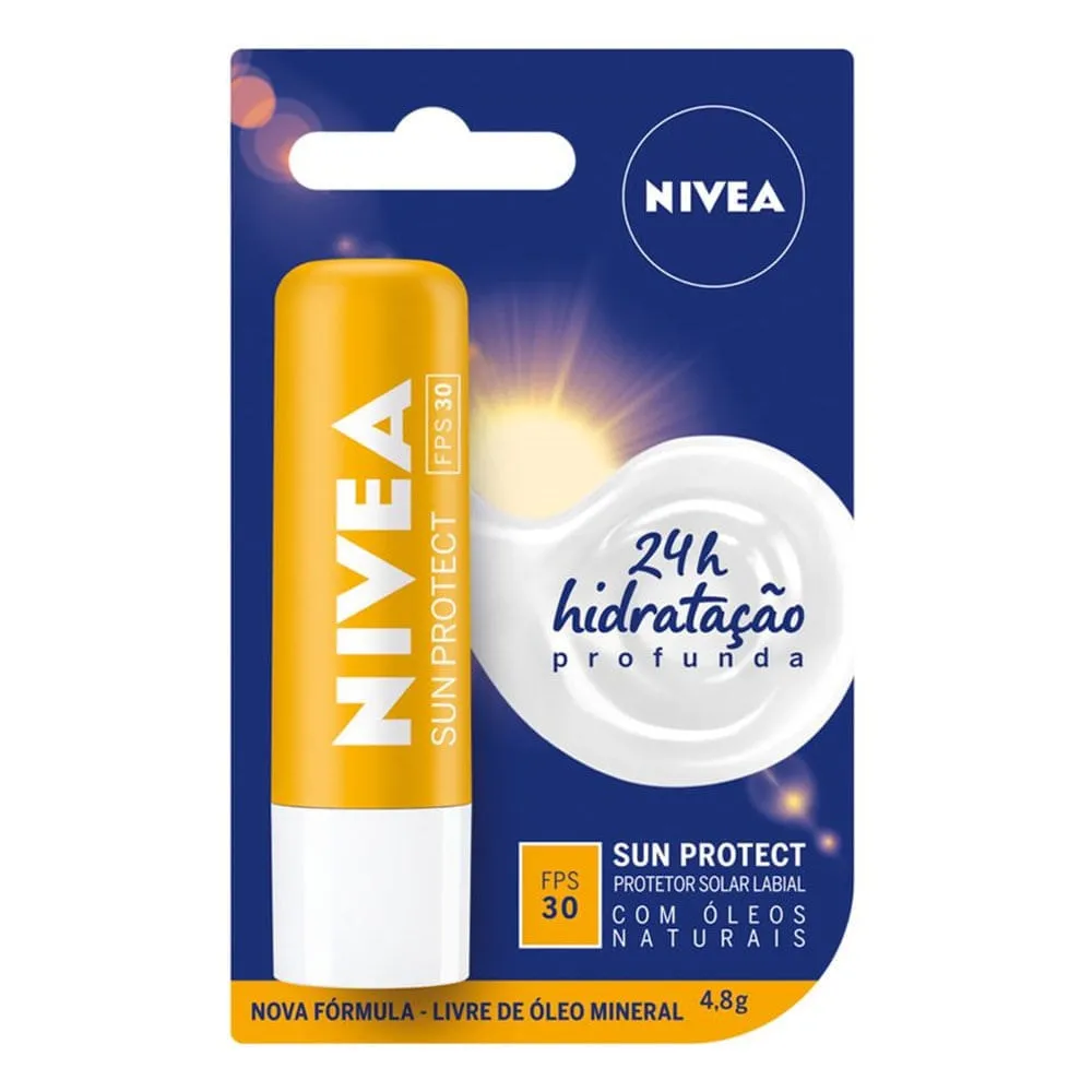 Protetor Labia Nivea Sun Protect Fps30 4,8G