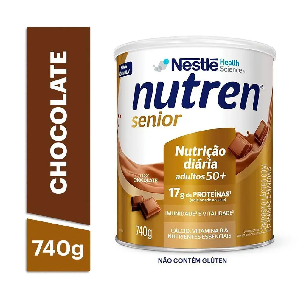 Nutren Senior Suplemento Alimentar Adulto Chocolate 740g
