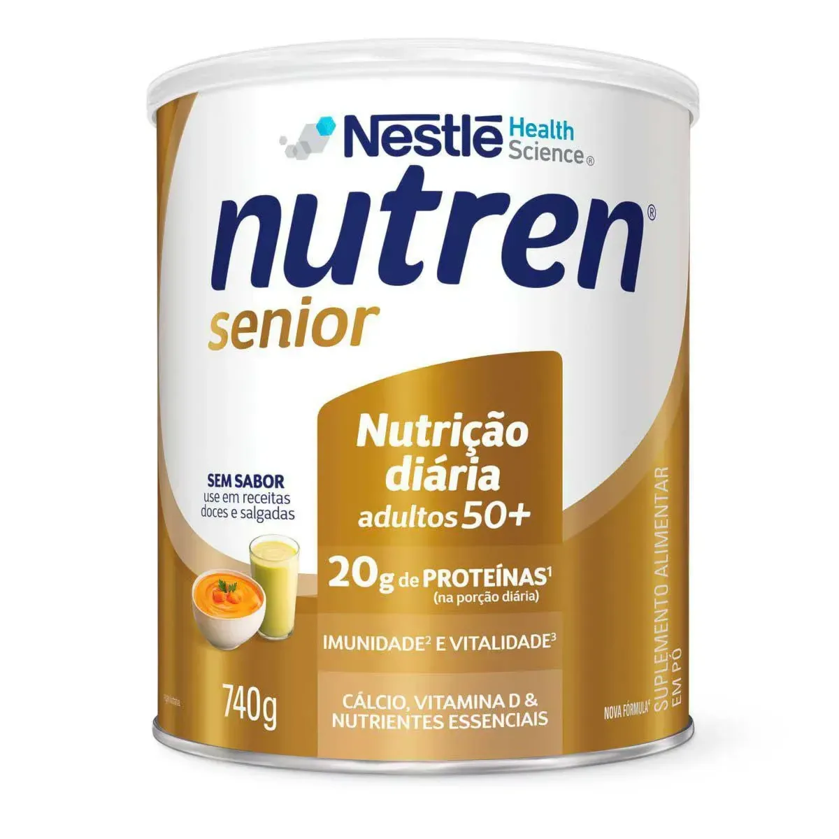 Suplemento Alimentar Nutren Senior Sem Sabor 740g