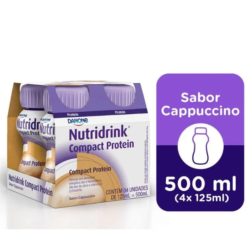 Kit Suplemento Nutridrink Compact Capuccino 4 unidades de 125ml