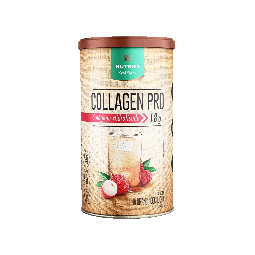 Collagen Pro Sabor Chá Branco com Lichia Nutrify 450g