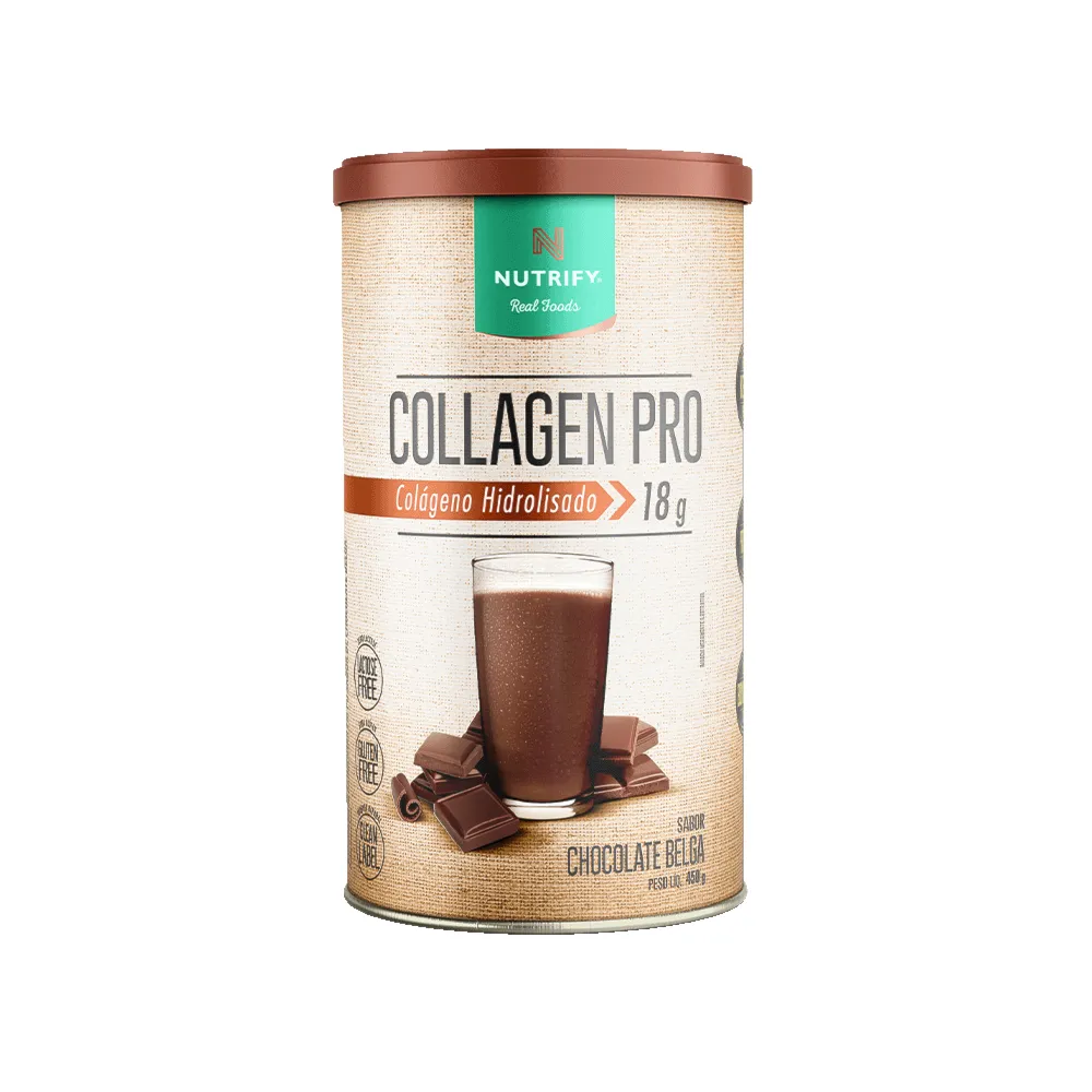 Collagen Pro Colágeno Hidrolisado Chocolate Belga Nutrify 450g