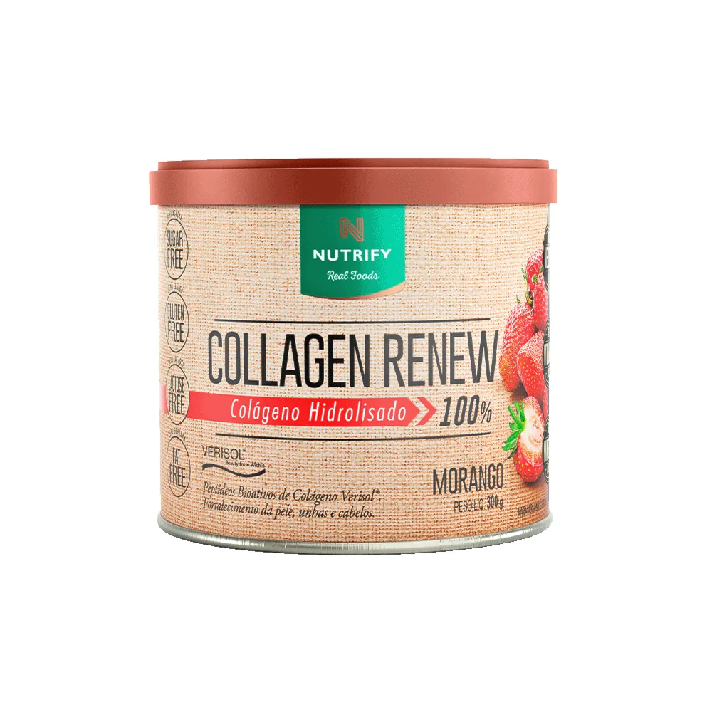 Collagen Renew Colágeno Hidrolisado Verisol Morango Nutrify 300g