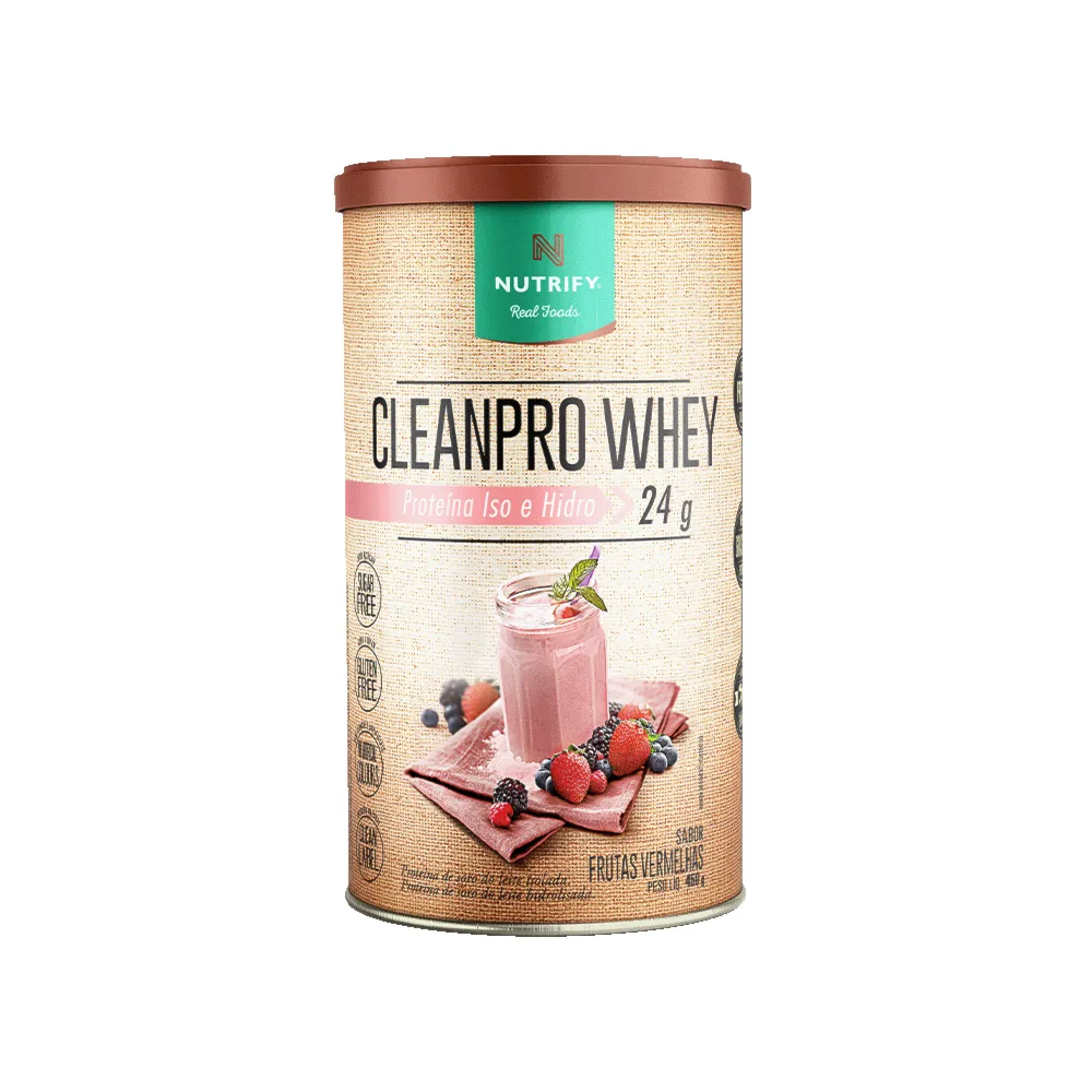 CleanPro Whey Frutas Vermelhas Nutrify 450g