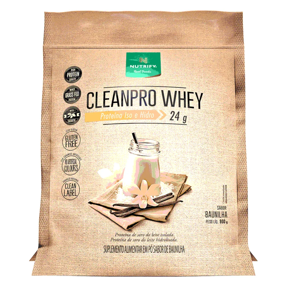 CleanPro Whey Baunilha Nutrify Pouch 900g