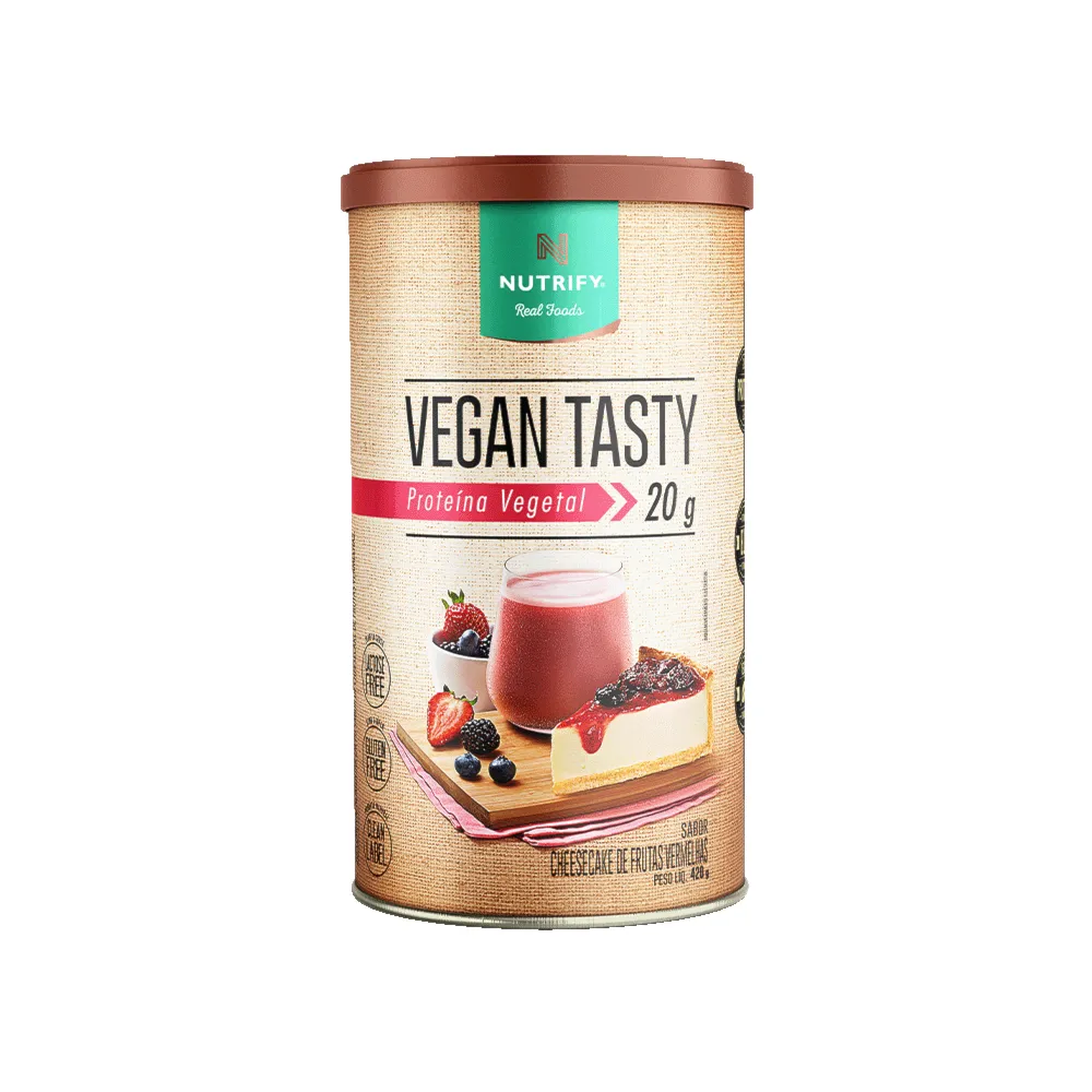 Vegan Tasty Proteína Cheescake de Frutas Vermelhas Nutrify 420g