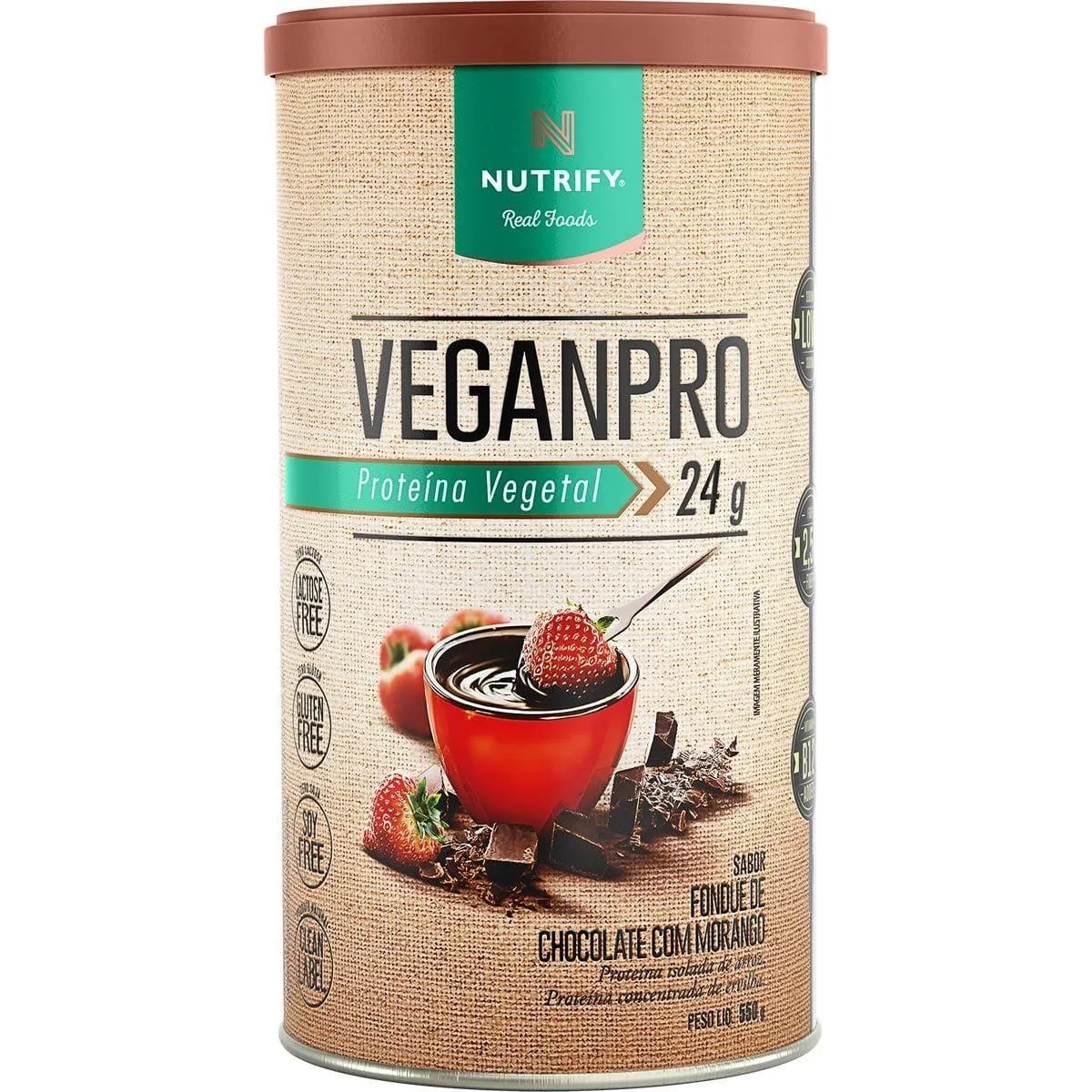 VeganPro Proteína Vegetal Fondue de Chocolate Nutrify 450g