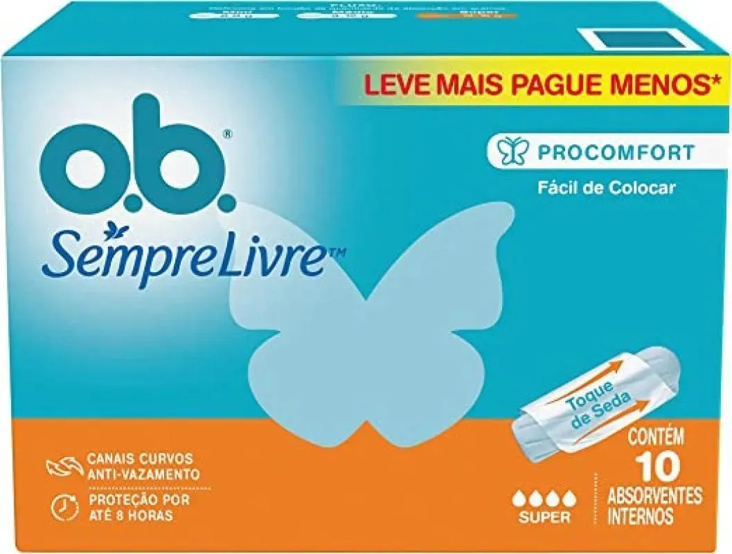 Absorvente Interno O.B. Sempre Livre ProComfort Super 10 Un