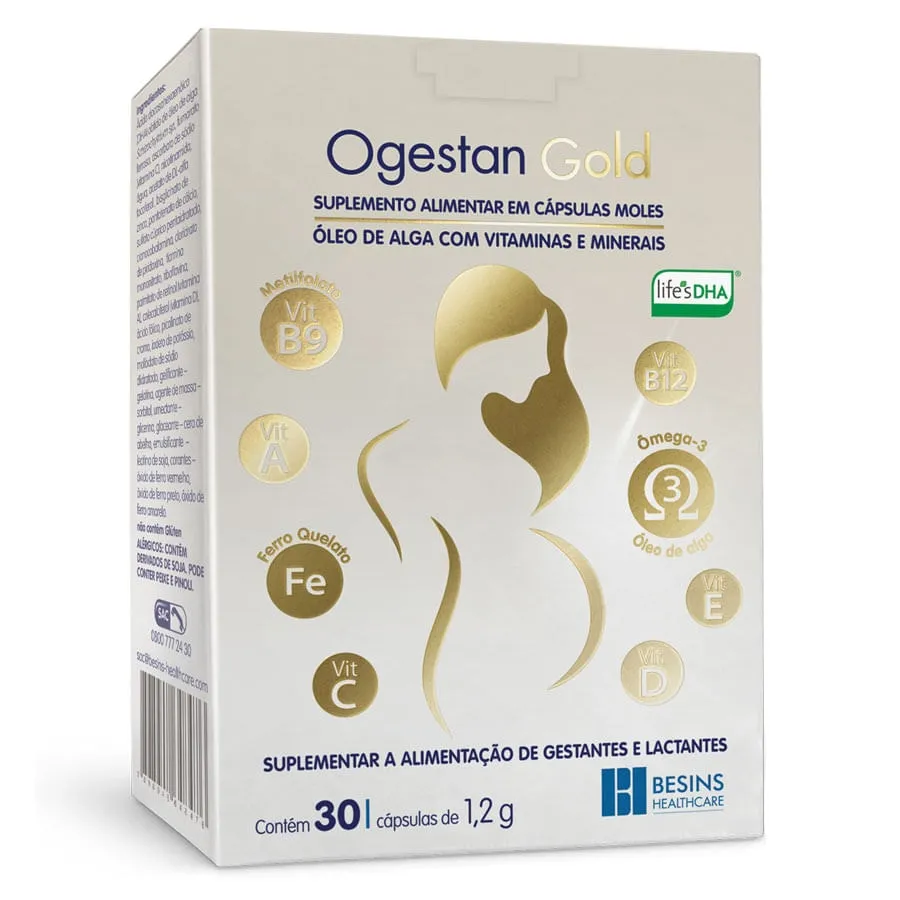 Ogestan Gold Suplemento para Gestantes e Lactantes 30 Cápsulas