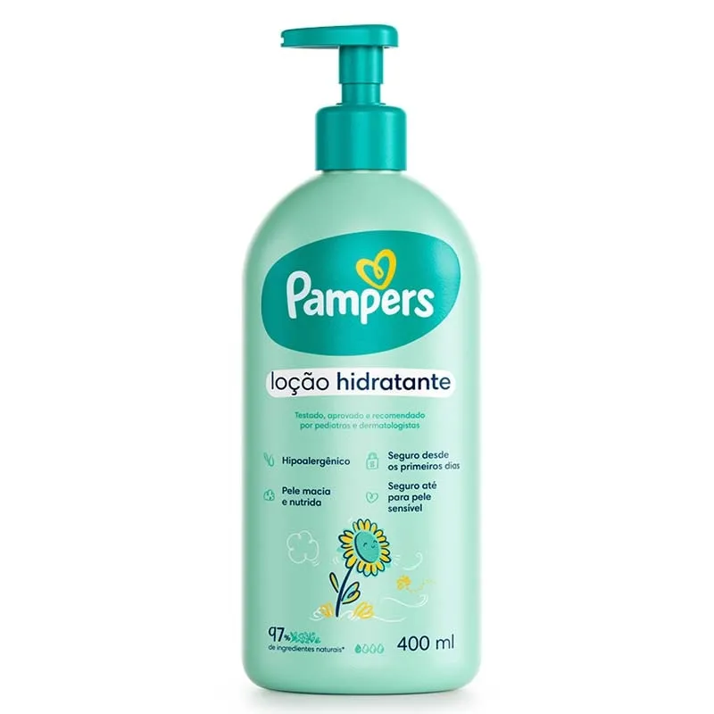 Loção hidratante para o corpo Pampers Girassol 400ml