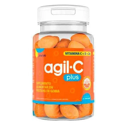 Agil-c Plus Laranja 40 Gomas