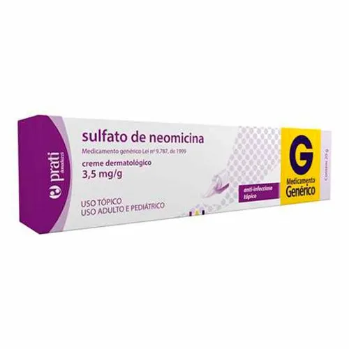 Sulfato de Neomicina 3,5mg/g Cx Com 1 Bisnaga 20g Creme Prati Donaduzzi