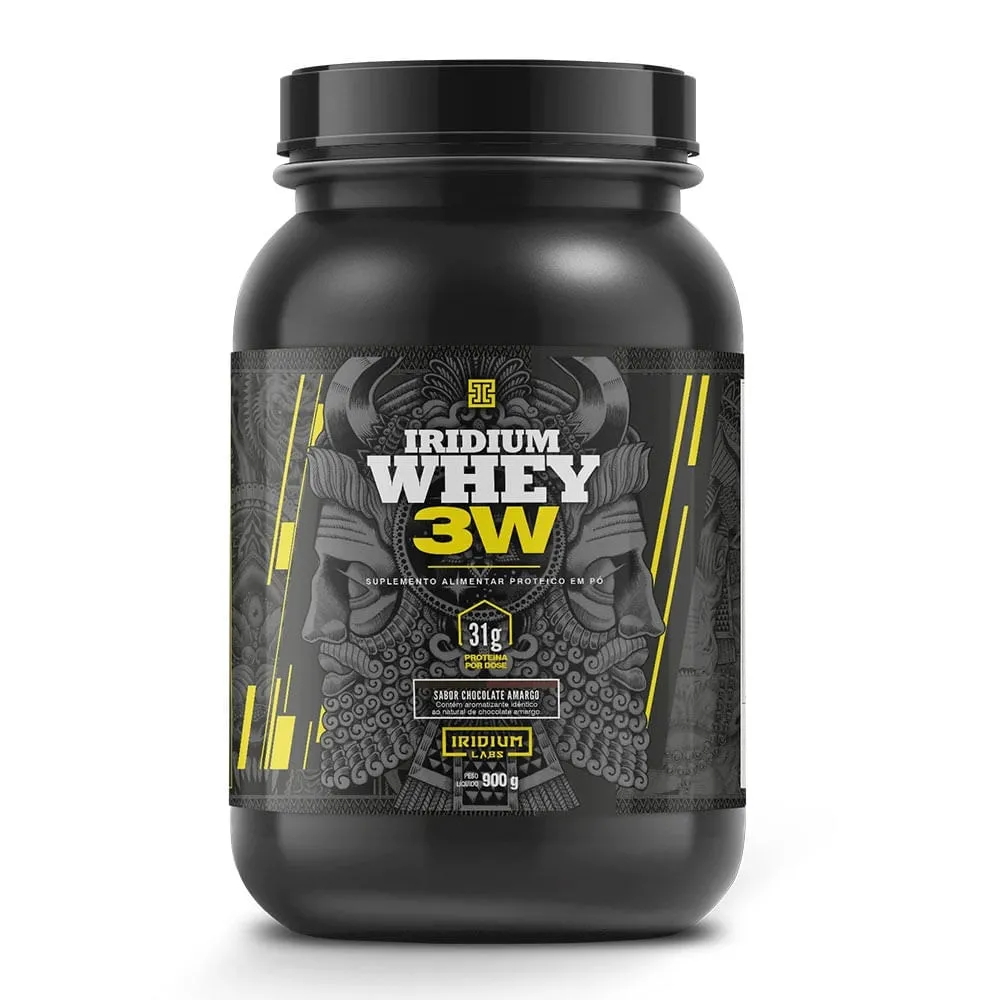 Whey 3W Iridium Labs Sabor Chocolate Meio Amargo 900g