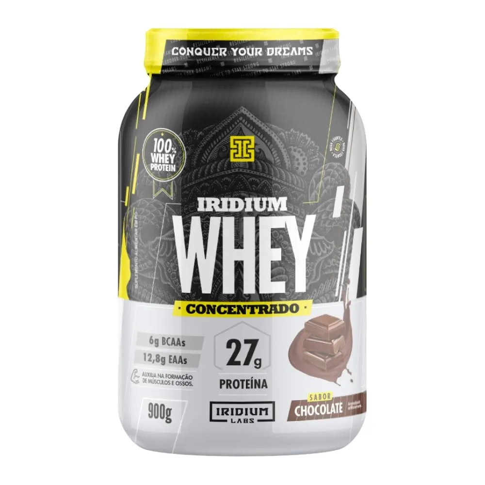 Iridium Whey Protein Concentrado Sabor Chocolate Pote 900g