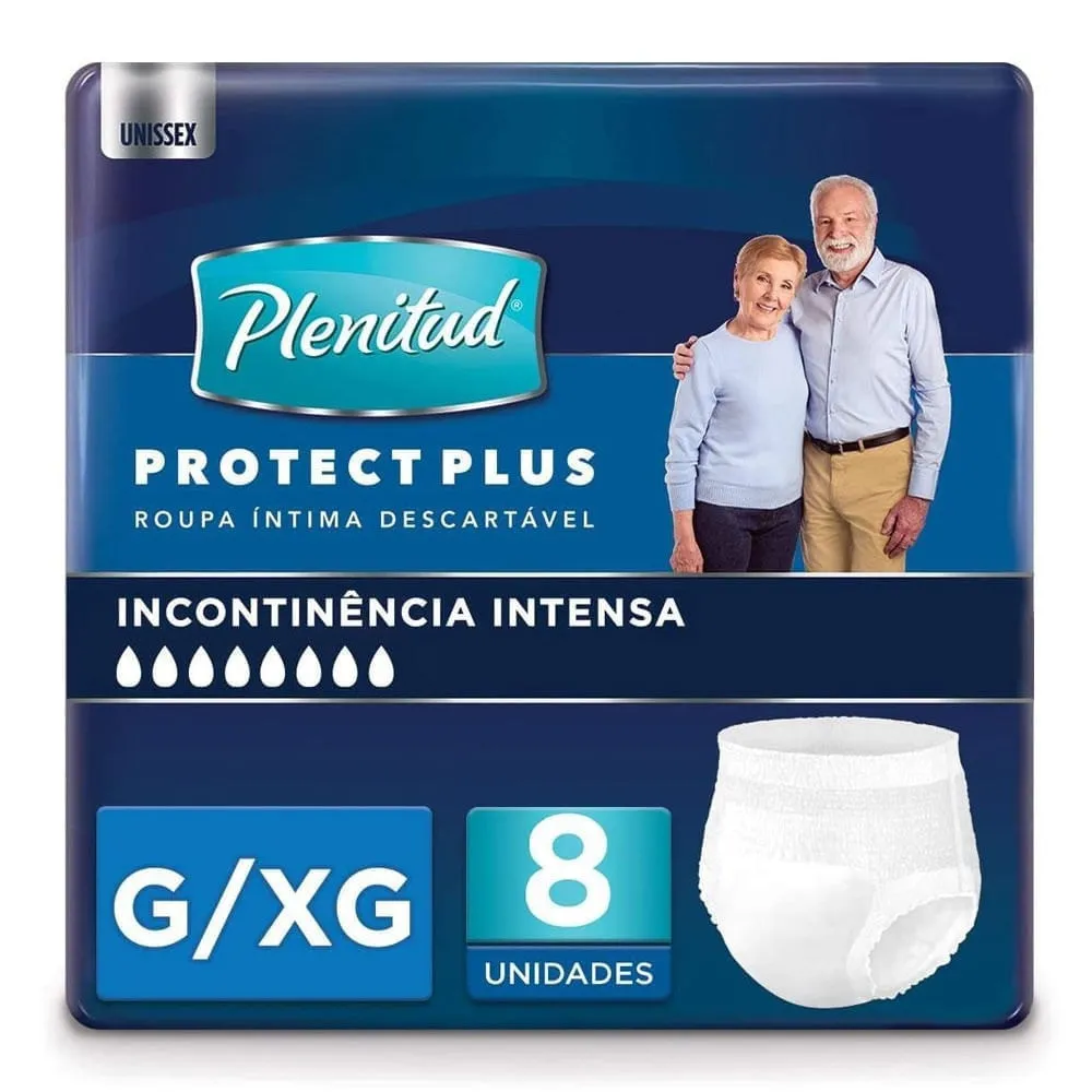 Fralda Geriátrica Adulto Plenitud Protect Plus G/XG 8 Unids