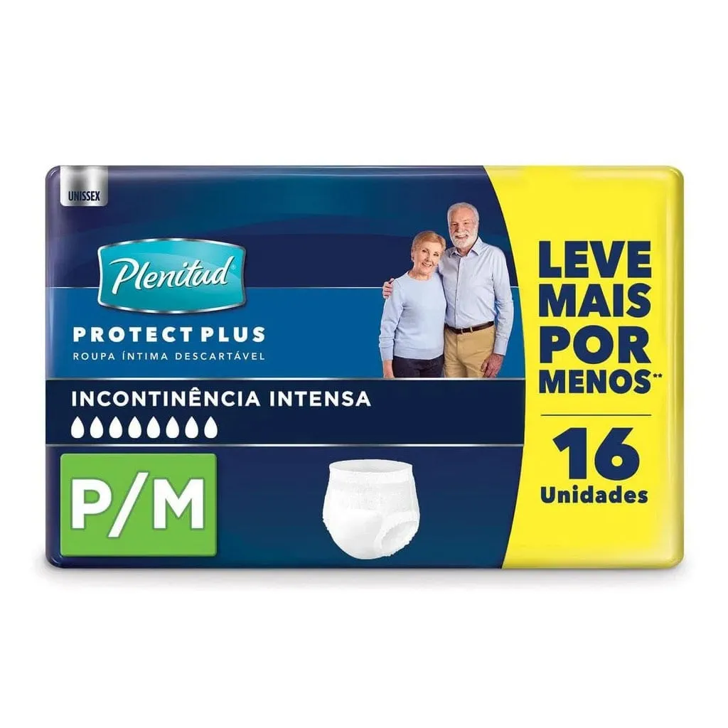 Fralda Geriátrica Adulto Plenitud Protect Plus P/M 16 Unids