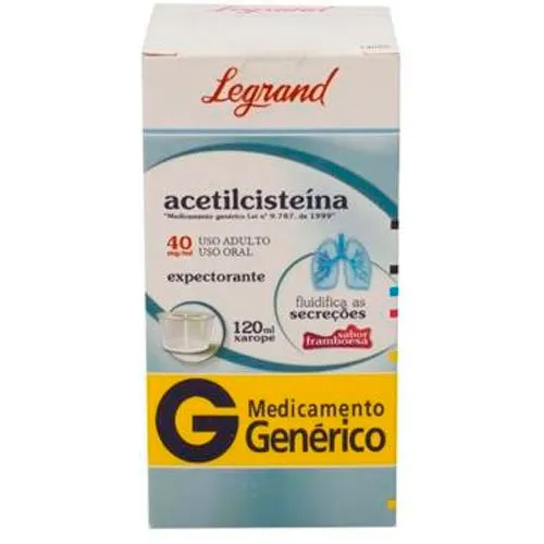 Acetilcisteina 40mg/mL Xarope 120mL Legrand