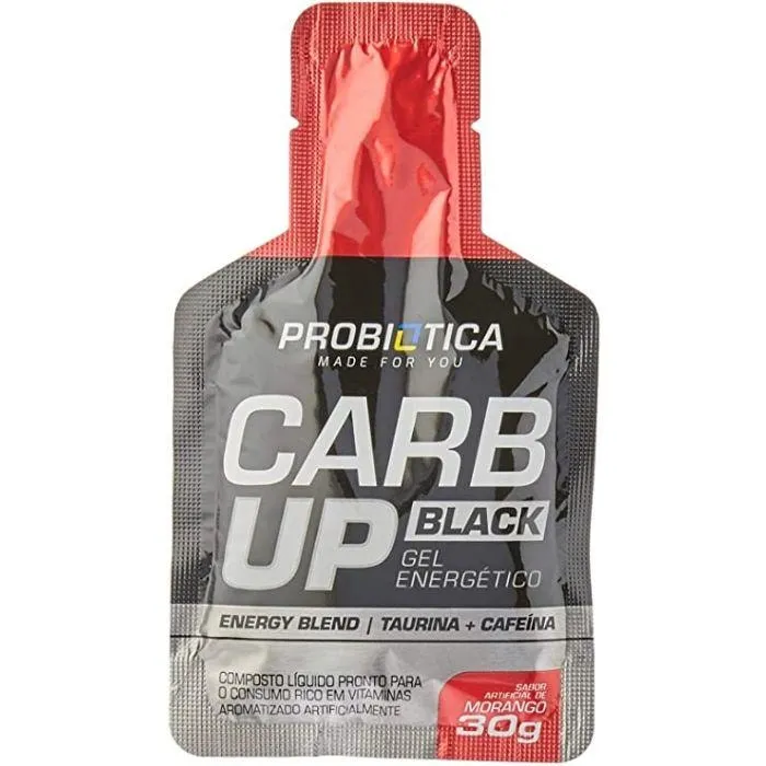 Gel Energético Probiótica Carb Up Black Morango 30g