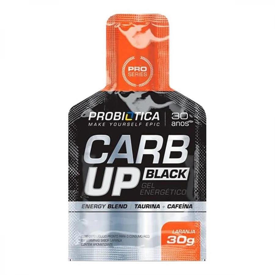 Gel Energético Probiótica Carb Up Black Laranja 30g