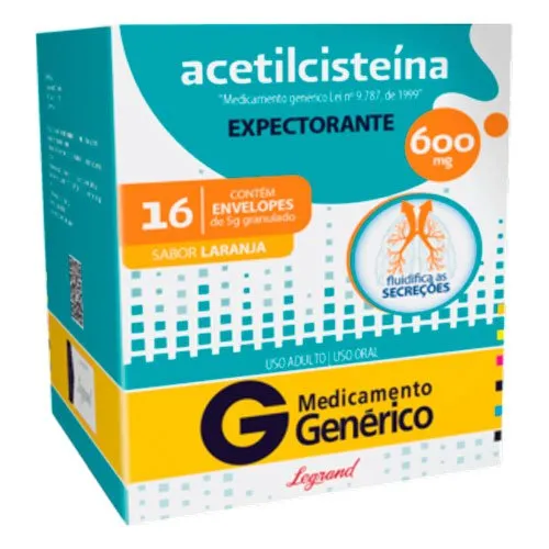Acetilcisteina 600mg 16 Envelopes Legrand