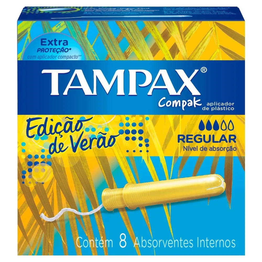 Absorvente Interno Tampax Compak Regular 8 unidades