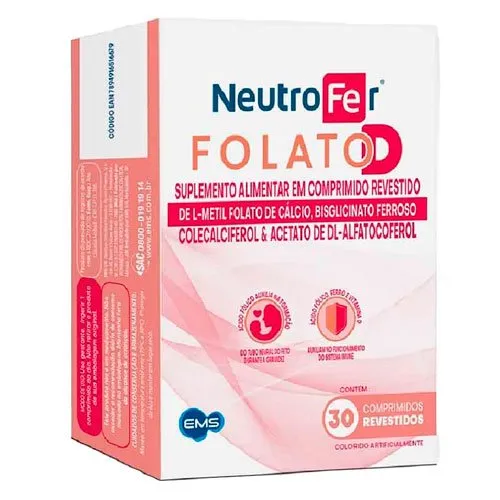 Neutrofer Folato D 30 Comprimidos Ems