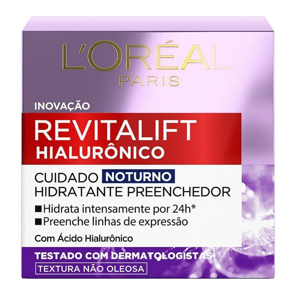 Creme Anti-Idade L'Oréal Revitalift Hialurônico Cuidado Noturno 49g