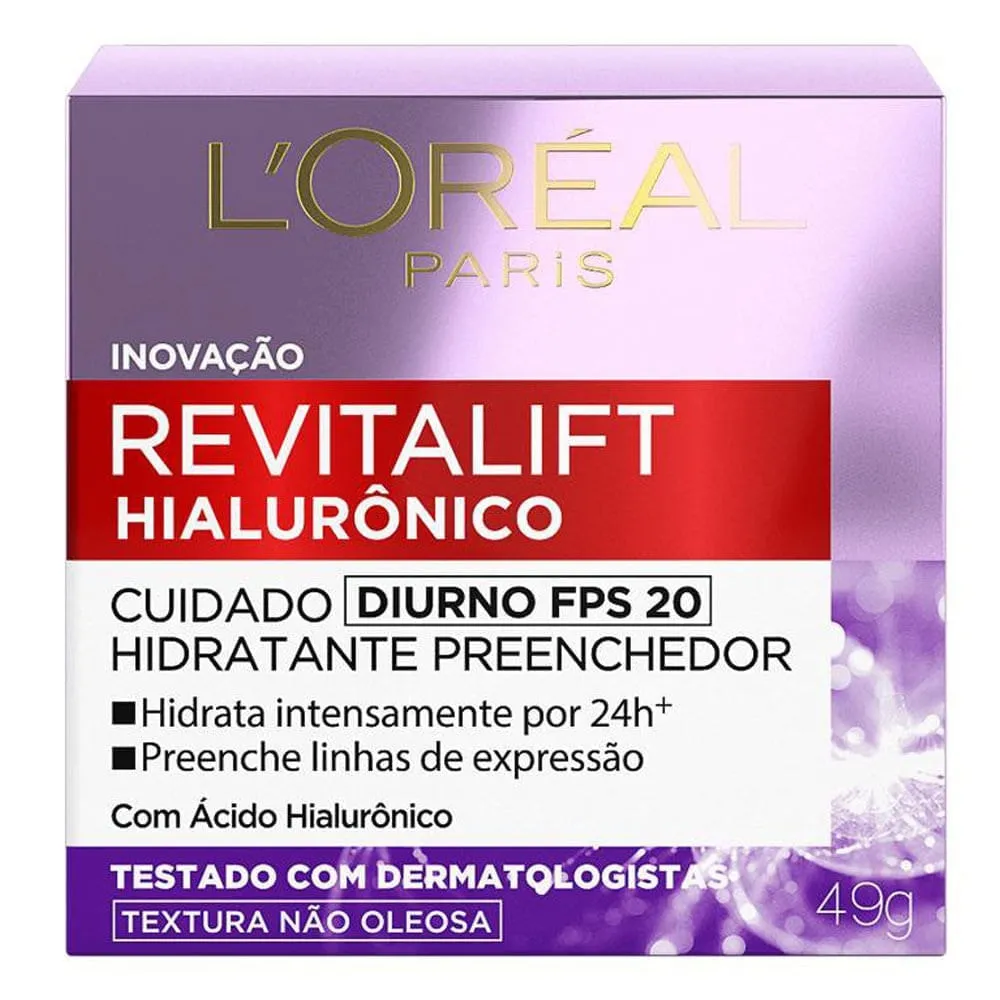 Revitalift Hialurônico Cuidado Diurno Antirrugas FPS20 49g