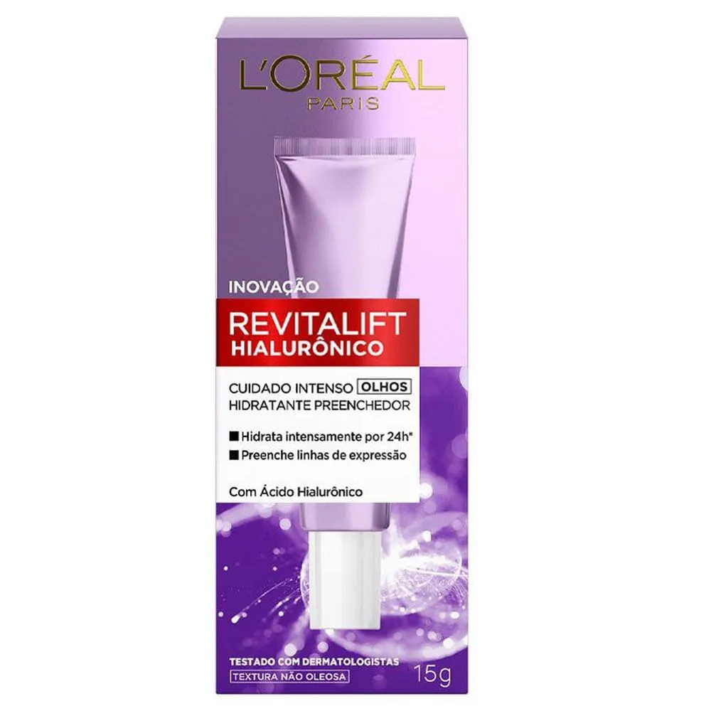 Hidratante Revitalift Hialurônico Preenchedor para Olhos 15g