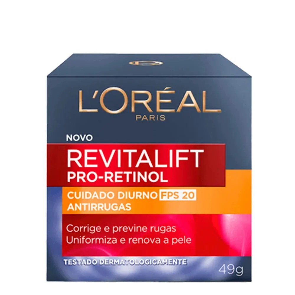 Creme antirrugas L'Oréal Paris Revitalift Pro Retinol Diurno FPS20 49g