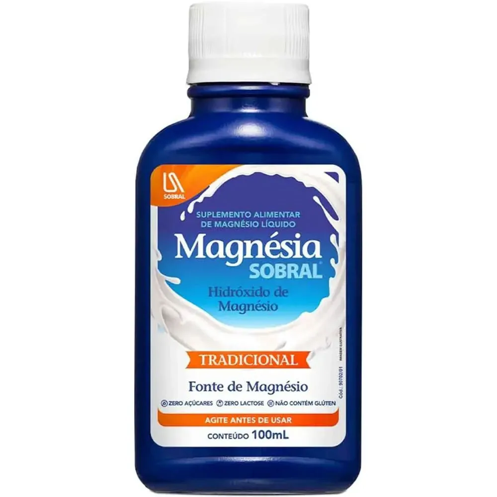 Magnésia Hidróxido de Magnésio 100ml Suspensão Tradicional - Sobral