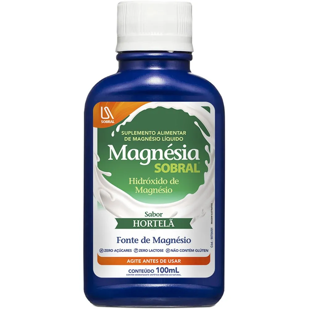 Magnésia Hidróxido de Magnésio 100ml Suspensão Hortelã - Sobral