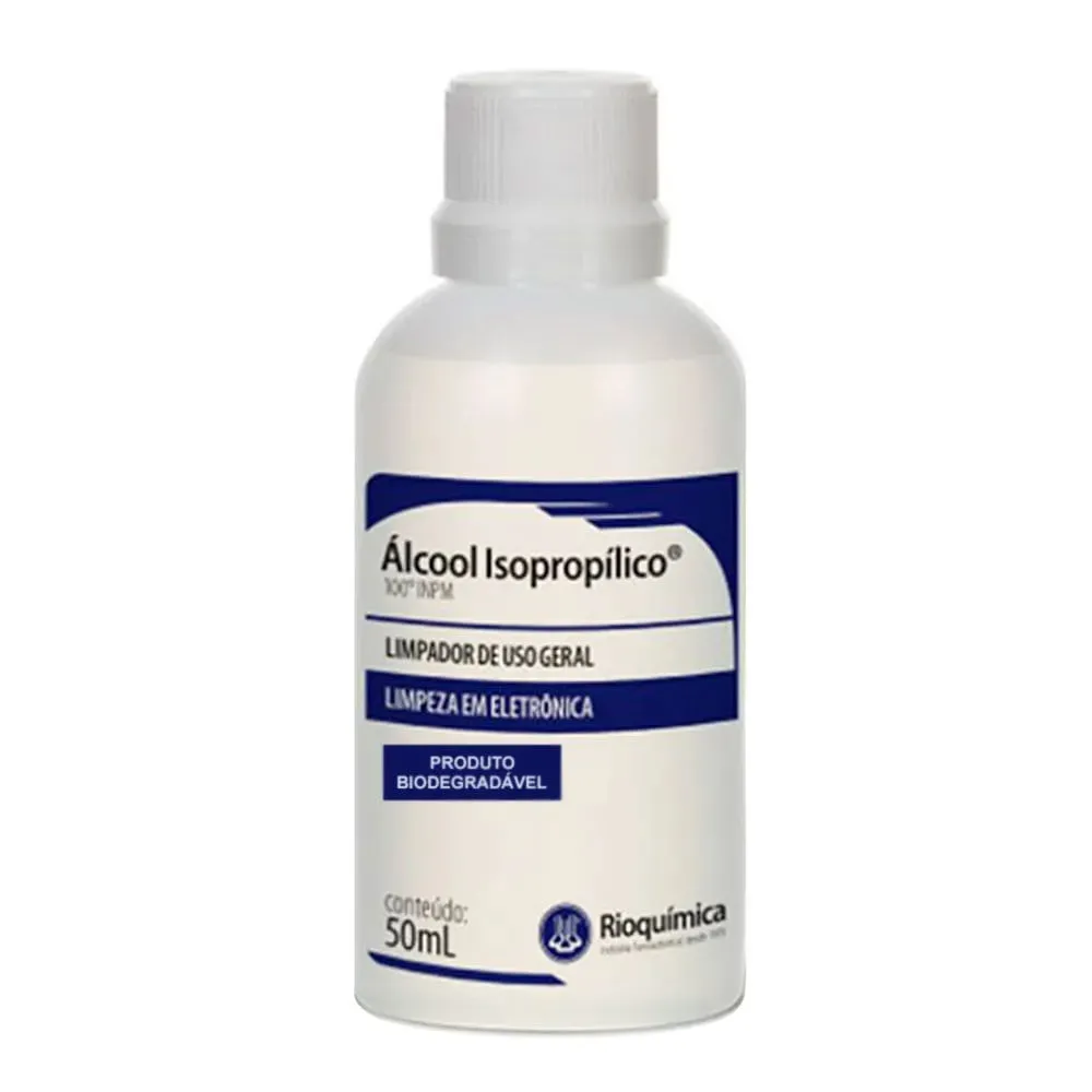 Álcool Isopropílico Antisséptico Líquido 50ml Rioquímica