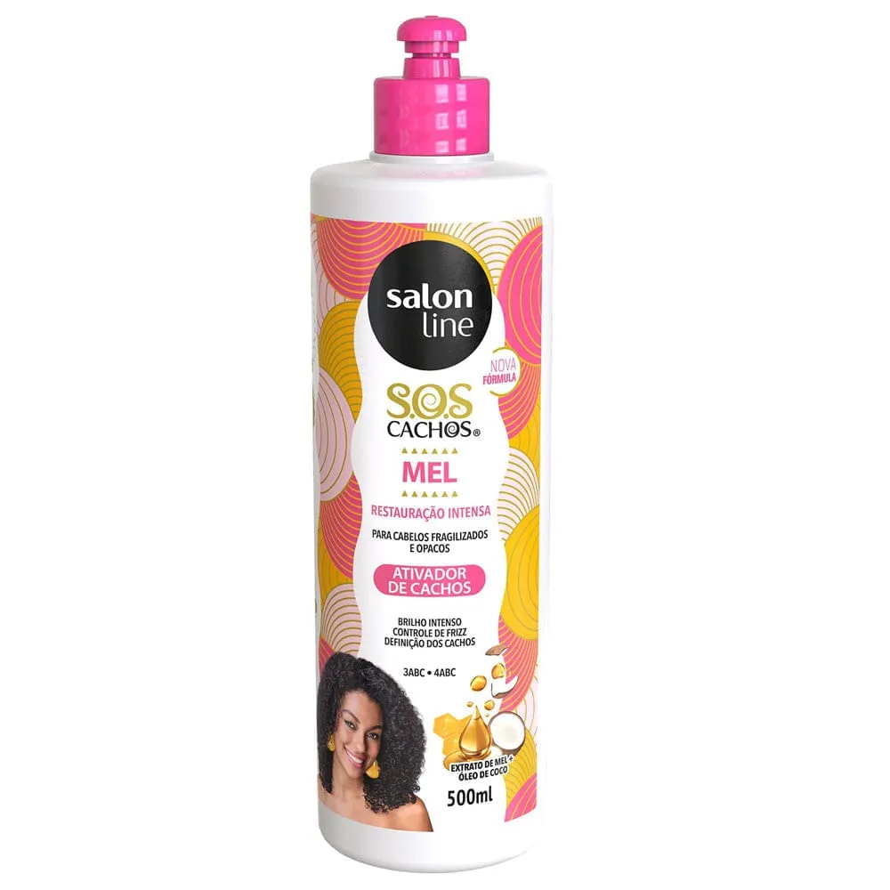 Ativador de Cachos Salon Line SOS Cachos Intensos Mel 500ml