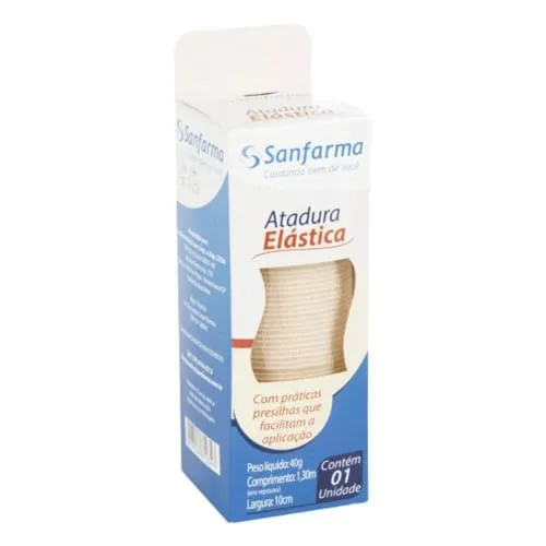 Atadura Elástica Sanfarma 10cmx1,3m 1 Unidade