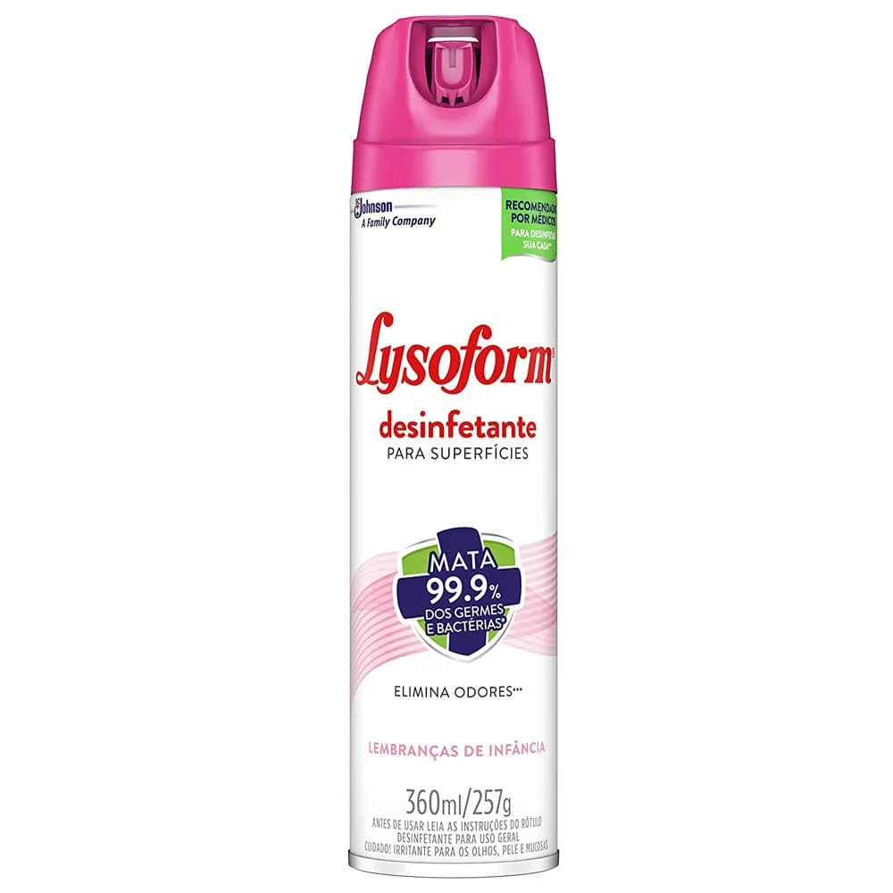 Desinfetante Lysoform Aerosol Lembranças de Infância 360ml