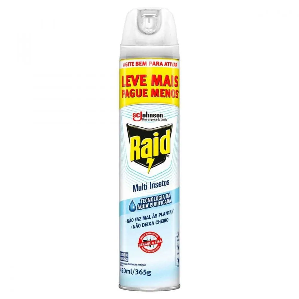 Inseticida Raid Multi Insetos Spray Aqua Protection 420ml