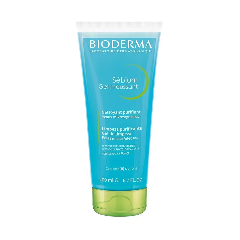 BIODERMA Sébium Gel Moussant - Gel de Limpeza Antioleosidade de Alta Tolerância 200ml