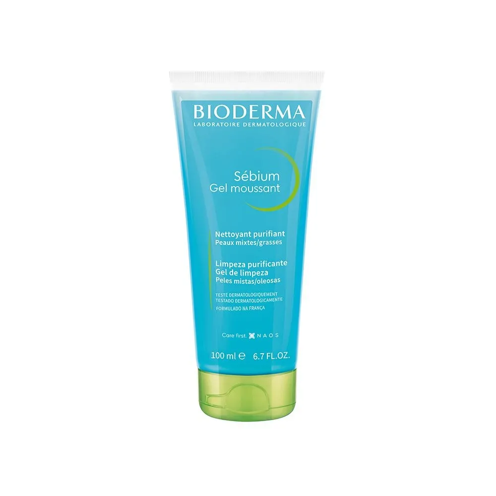 BIODERMA Sébium Gel Moussant - Gel de Limpeza Antioleosidade de Alta Tolerância 100ml